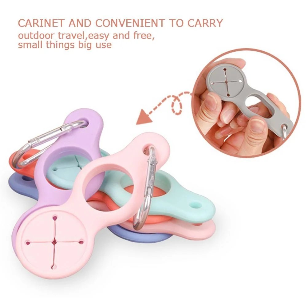 šHot Saleā”š Silicone Sport Kettle Buckle Outdoor Carabiner Water Bottle Holder(4pieces 1 set)