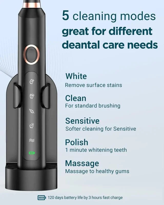 Adult Sonic Electric Toothbrush(with 4 brush heads)