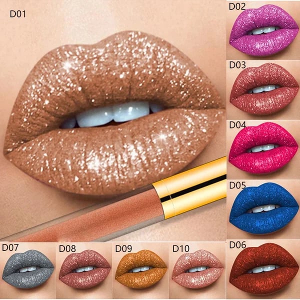 đŸ”¥Metallic Liquid Diamond Glitter Lipstick