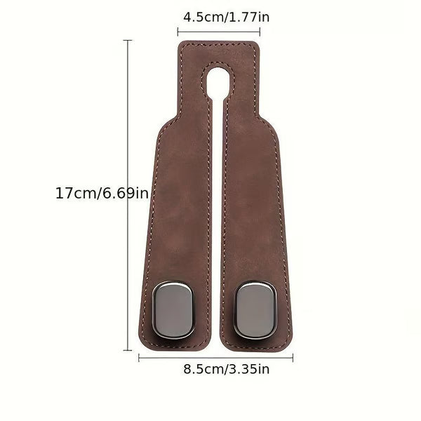 🚗Car Seat Back Alcantara Storage Hook - 💥Double Hook Holder for Convenient Storage(2PCS)