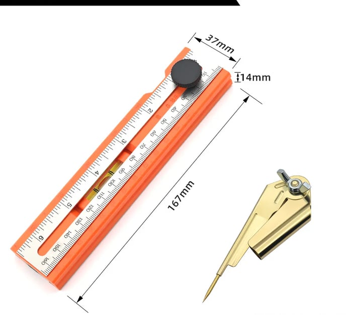 📏Multifunctional marking level ruler