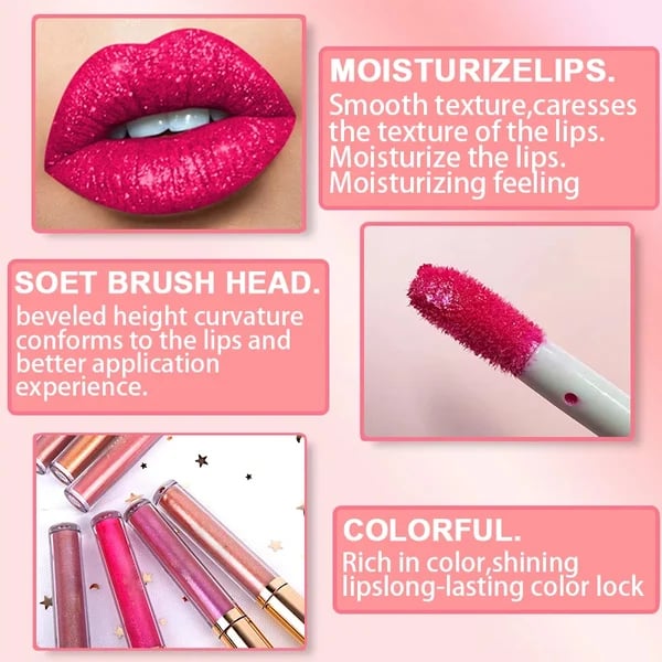 đŸ”¥Metallic Liquid Diamond Glitter Lipstick