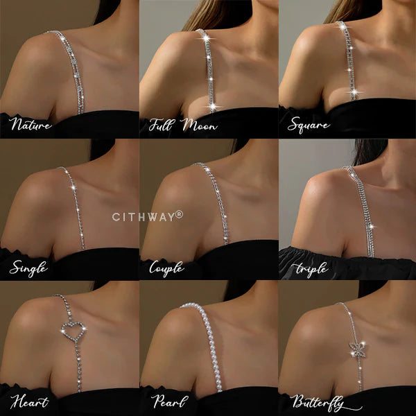 Elegant Rhinestone Dress Bra Strap (1 Pair)