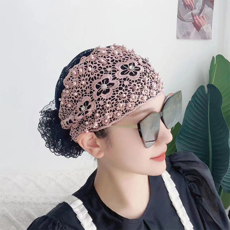Women's floral lace headscarf