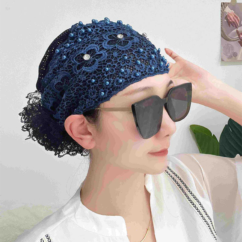 Women's floral lace headscarf