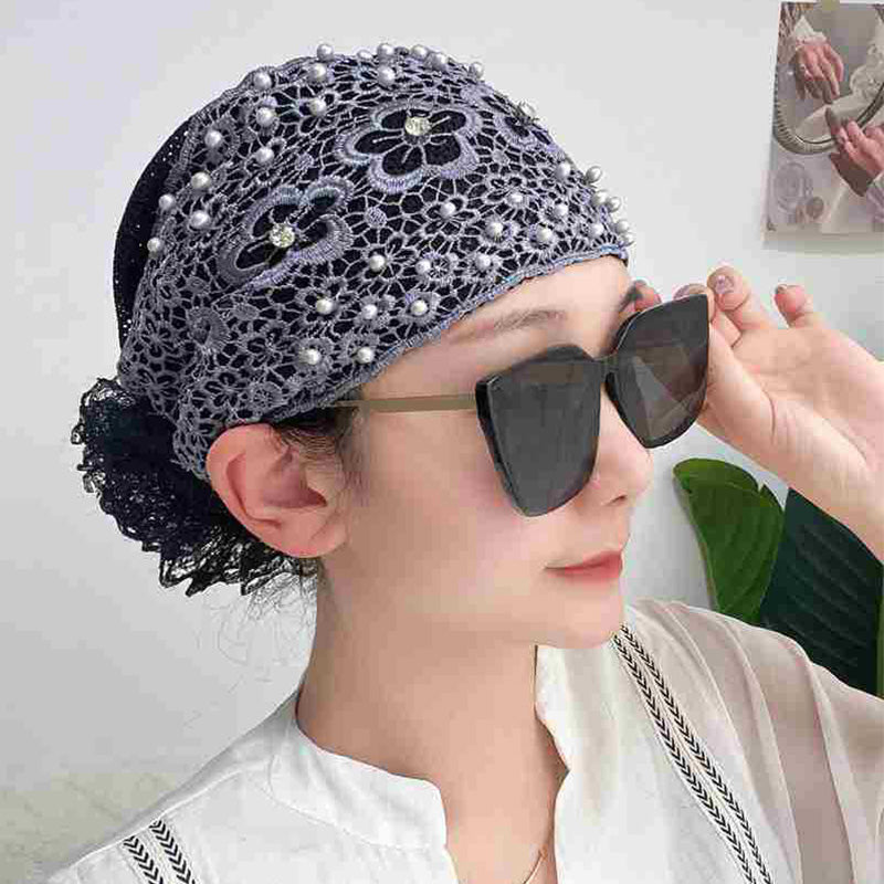 Women's floral lace headscarf