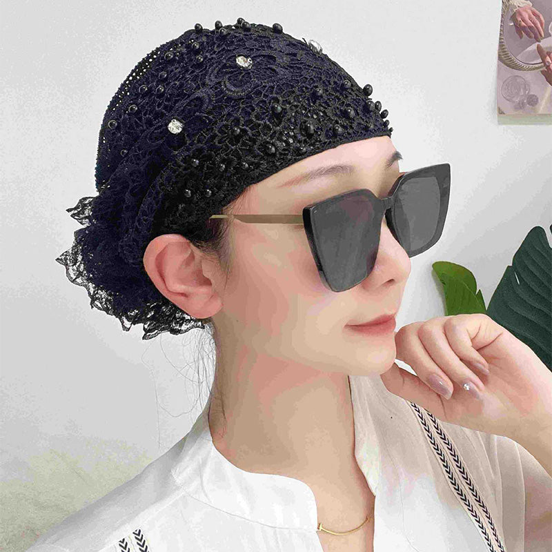 Women's floral lace headscarf