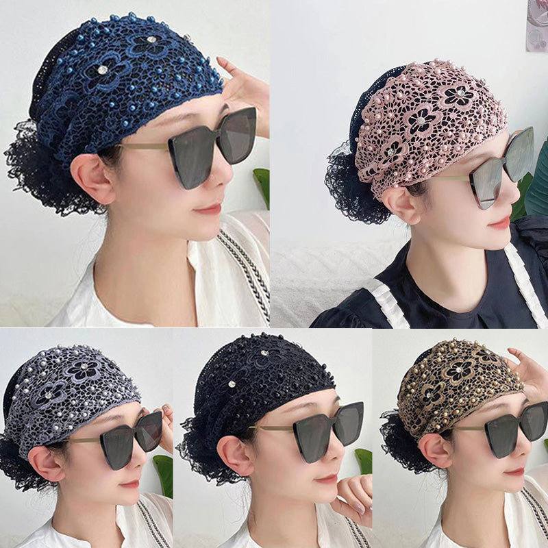 Women's floral lace headscarf