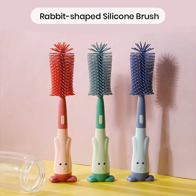 Food Grade 3 in 1 Baby Bottle Cleaning Brush