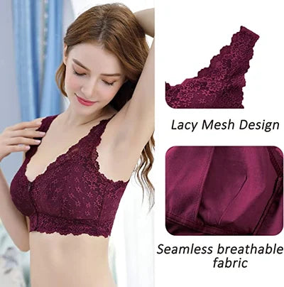 š„Front Zipper Lace Push Up Bra