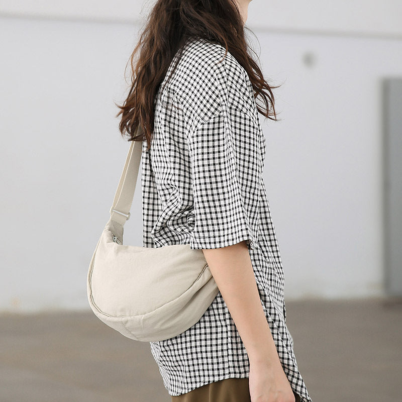 Simple Women Dumpling Crossbody Bag