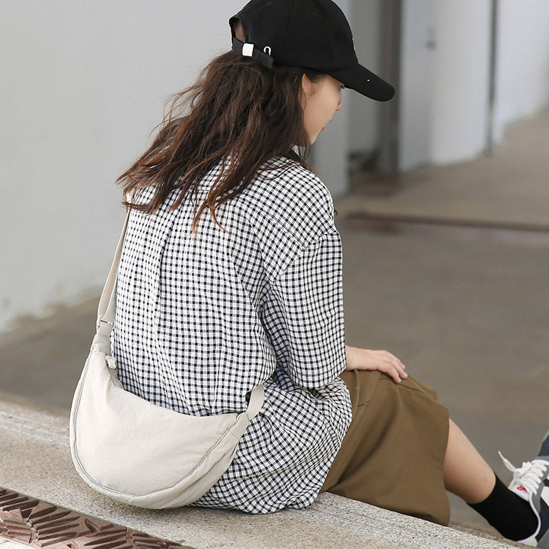 Simple Women Dumpling Crossbody Bag