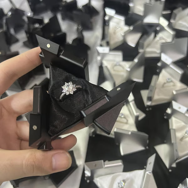 💖 Kinetic Energy Ring Box - Pop-up Mechanical Jewelry Holder 🎁 Perfect Holiday Gift for Women