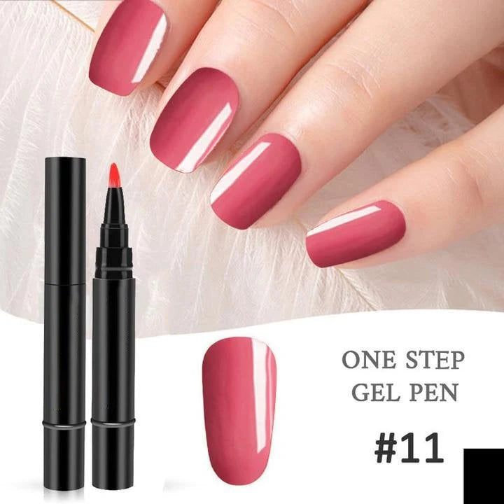 ✨One Step Gel Nail Pen | 3-in-1 No Topcoat UV Nail Polish | Long-Lasting DIY Manicure Pen with Precision Tip🎨