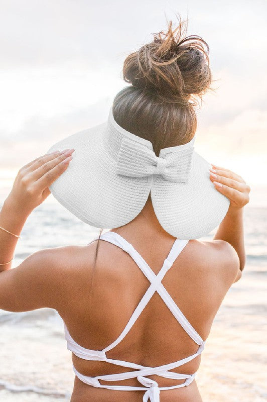 👒Women's UPF 50+ Wide Brim Roll-up Straw Sun Hat Sun Visor
