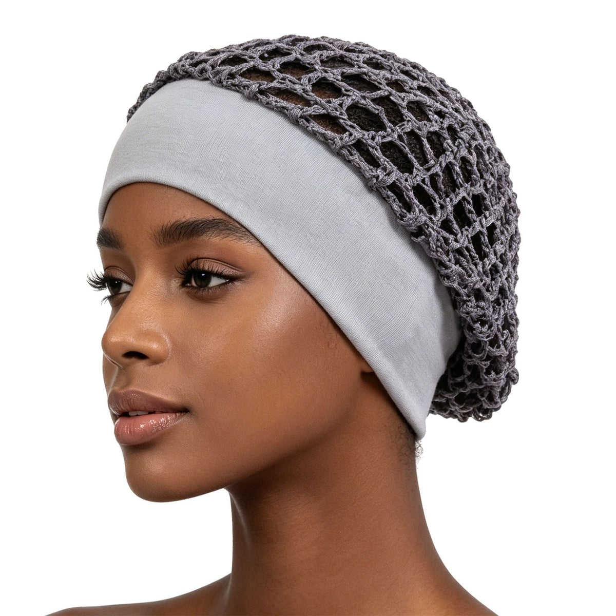 🔥Wide-Band Crochet Hair Net | 💨 Breathable Stretch Sleep & Beauty Hair Cap