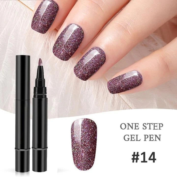 ✨One Step Gel Nail Pen | 3-in-1 No Topcoat UV Nail Polish | Long-Lasting DIY Manicure Pen with Precision Tip🎨