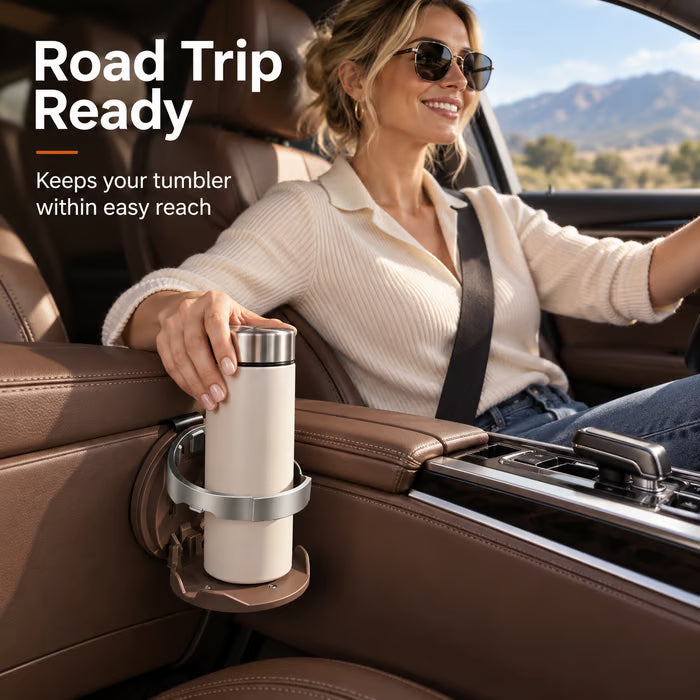 🔥Last Day 50% OFF🚗 Universal Foldable Car Cup Holder with Hook – Space-Saving Drink & Storage Organizer