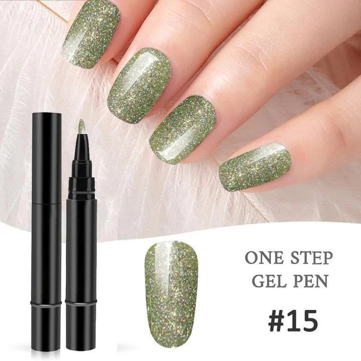 ✨One Step Gel Nail Pen | 3-in-1 No Topcoat UV Nail Polish | Long-Lasting DIY Manicure Pen with Precision Tip🎨