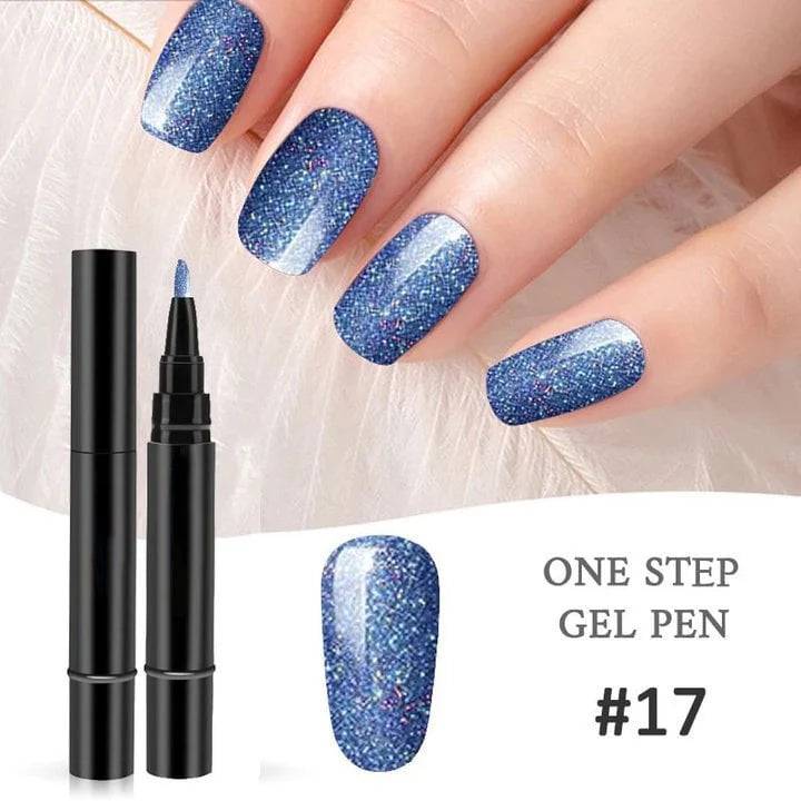 ✨One Step Gel Nail Pen | 3-in-1 No Topcoat UV Nail Polish | Long-Lasting DIY Manicure Pen with Precision Tip🎨
