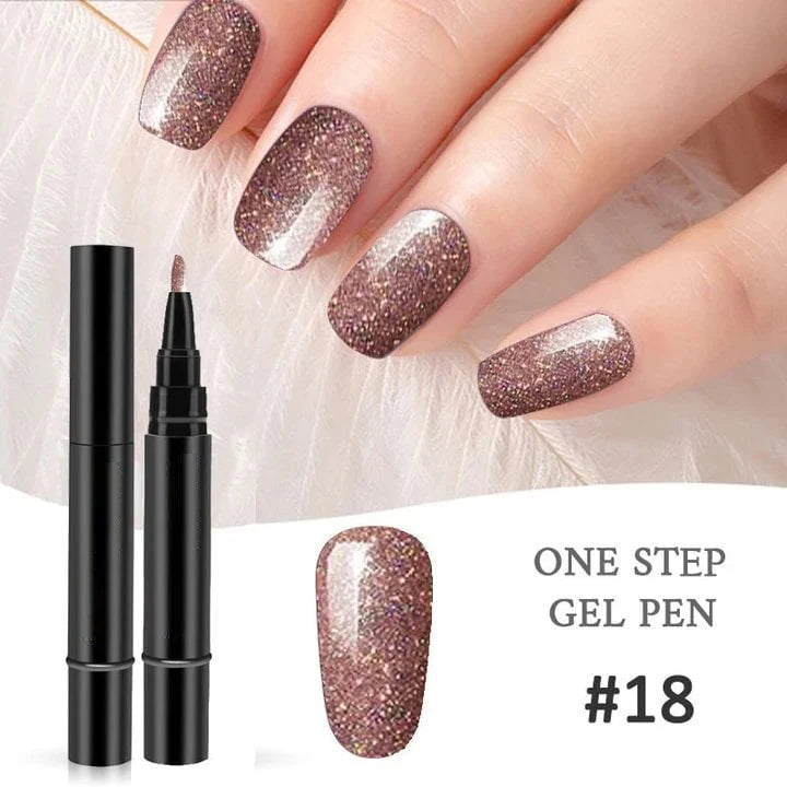 ✨One Step Gel Nail Pen | 3-in-1 No Topcoat UV Nail Polish | Long-Lasting DIY Manicure Pen with Precision Tip🎨