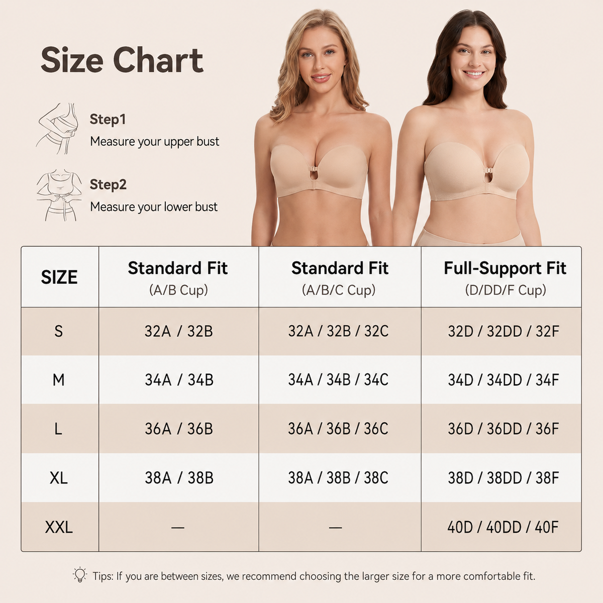 “I Finally Found a Bra That Disappears Under Everything I Wear” 💗-Strapless Front-Closure Push-Up Bra – Anti-Slip Grip