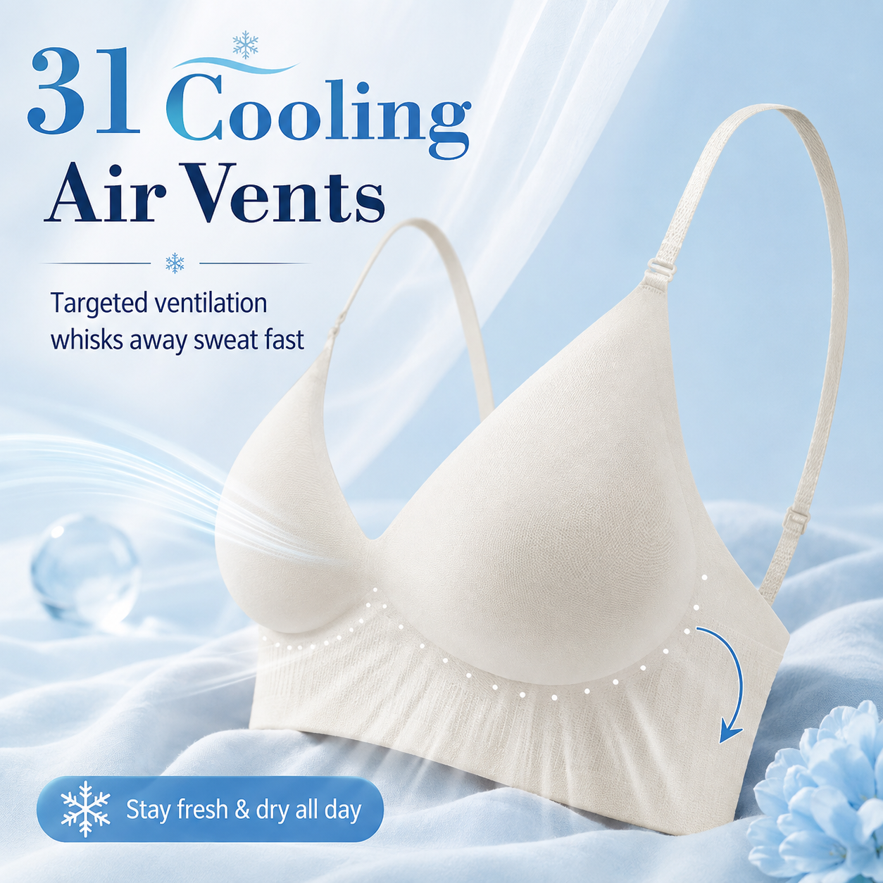 🛍️ Elevate your fit&Stop letting awkward bra straps ruin your cute outfits!🌬️ Seamless Air-Vent Low Back Bra