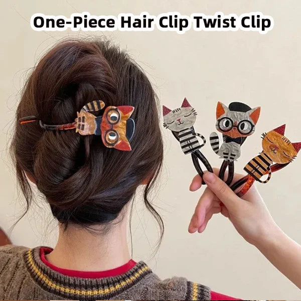 One-piece hair clip Twist Clip