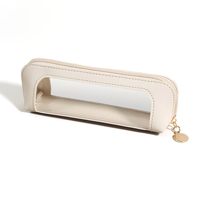 👝💥🖌️Small Clear PU Leather Makeup Bag-A must-have for makeup collection!