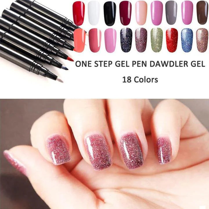 ✨One Step Gel Nail Pen | 3-in-1 No Topcoat UV Nail Polish | Long-Lasting DIY Manicure Pen with Precision Tip🎨