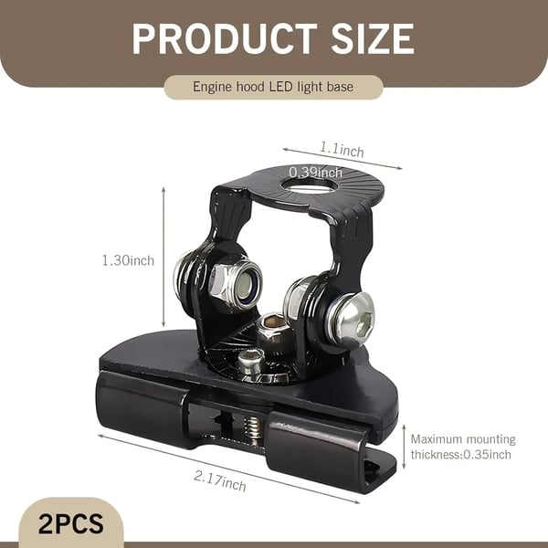 Heavy Duty Adjustable LED Light Bar Brackets（2PCS）