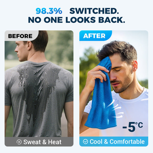 🔥Cold Sweat Towel You Can Use Anywhere, Anytime! Reusable Soft Absorbent Cooling Portable