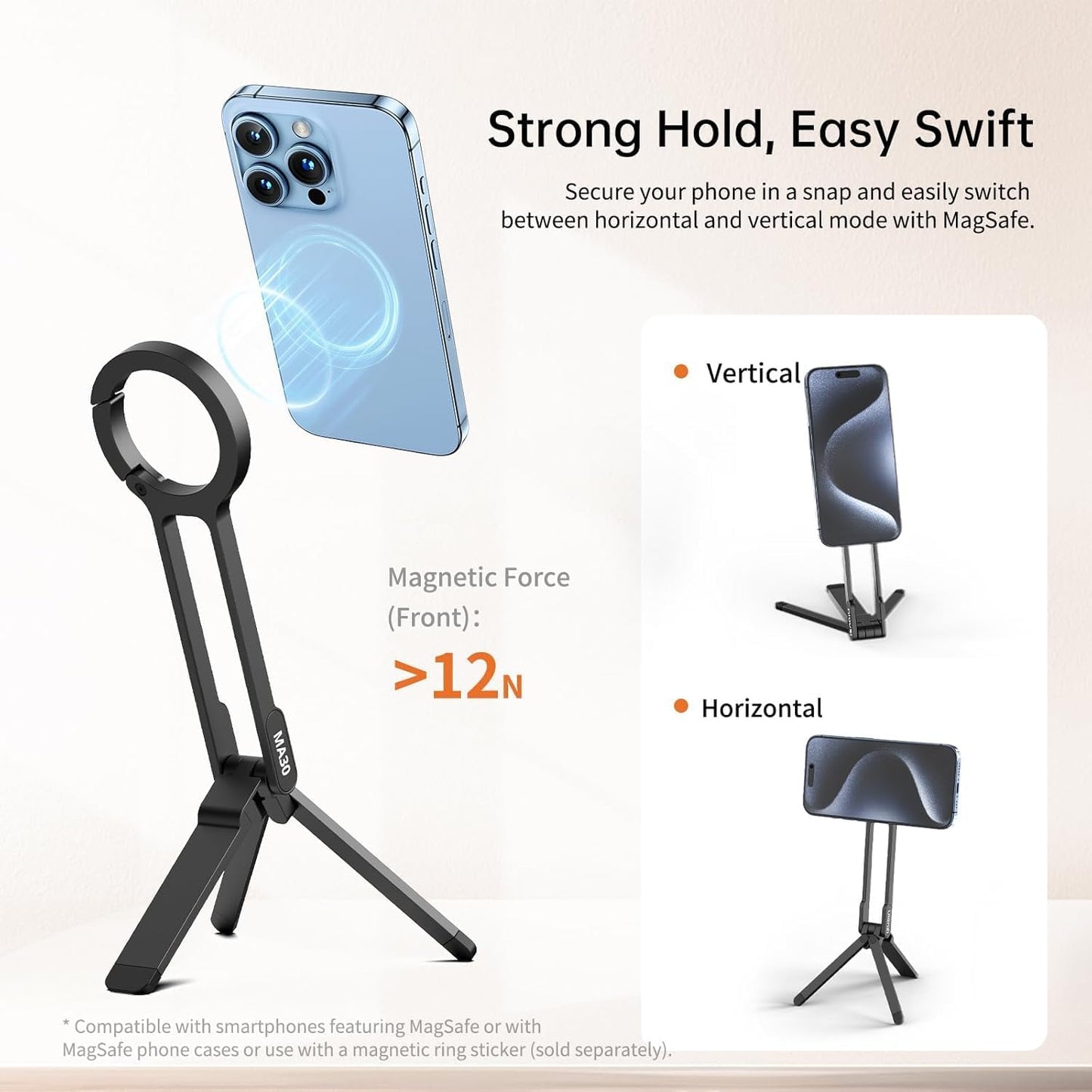 Carabiner-Mounted Phone Tripod