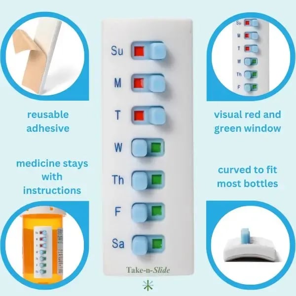 💊Reusable Medication Tracker For Pill, Vitamin & Pet Bottles, Prevent Missed Doses(2PCS)