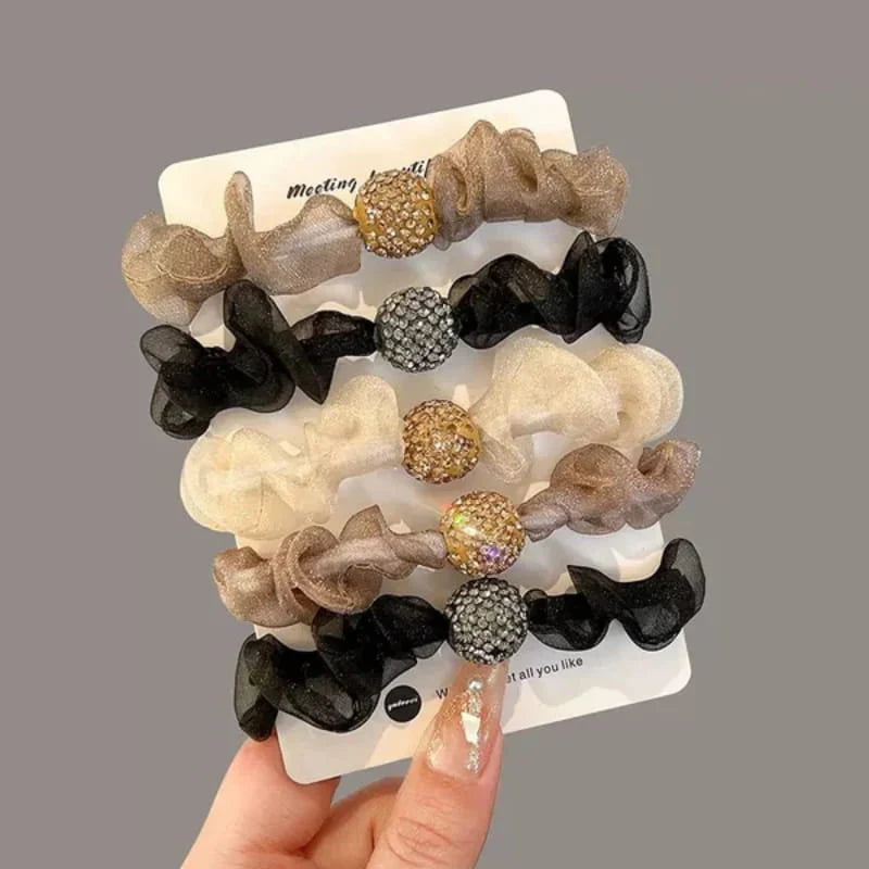 💝20 Paisa-Vasool Kits💝Elegant hairbands with rhinestones and net structure💎🎀