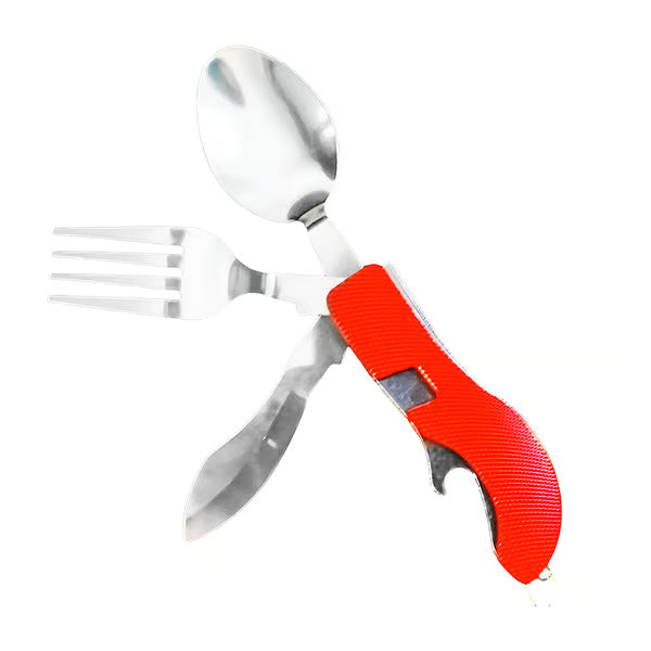 Foldable Tableware Knife Spoon Fork 4-In-1