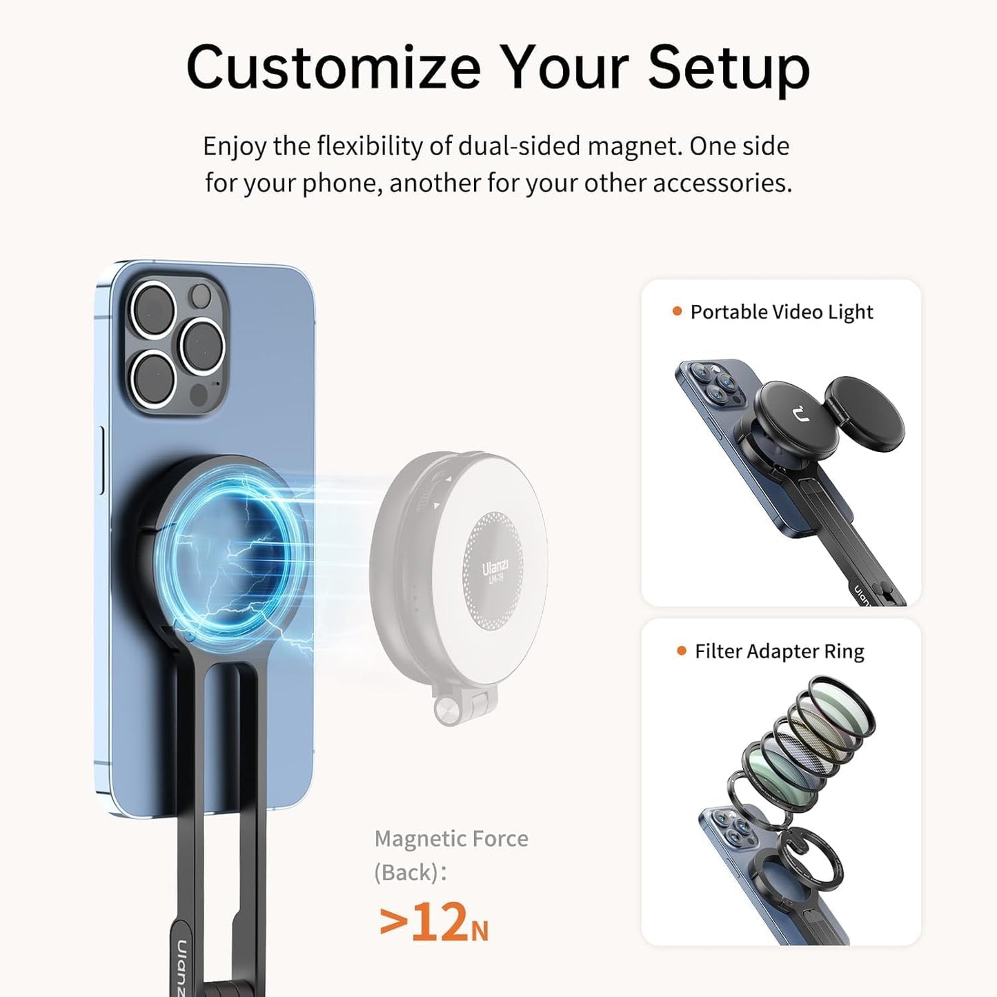 Carabiner-Mounted Phone Tripod