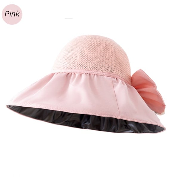 ☀️Foldable Anti-UV Ribbon Pouch Sun Hat⛱️👒