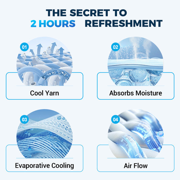 🔥Cold Sweat Towel You Can Use Anywhere, Anytime! Reusable Soft Absorbent Cooling Portable