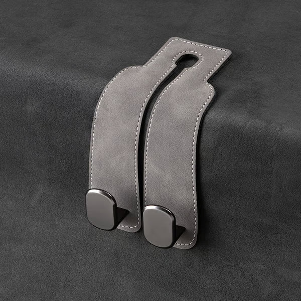 🚗Car Seat Back Alcantara Storage Hook - 💥Double Hook Holder for Convenient Storage(2PCS)