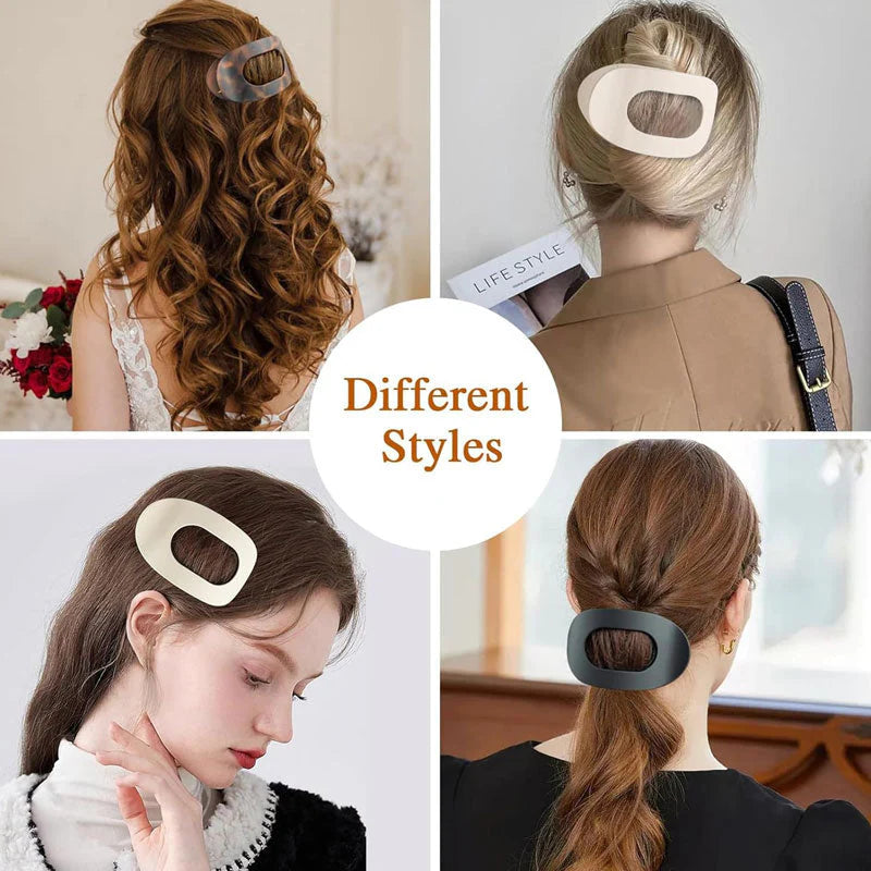 Oval hair clip set