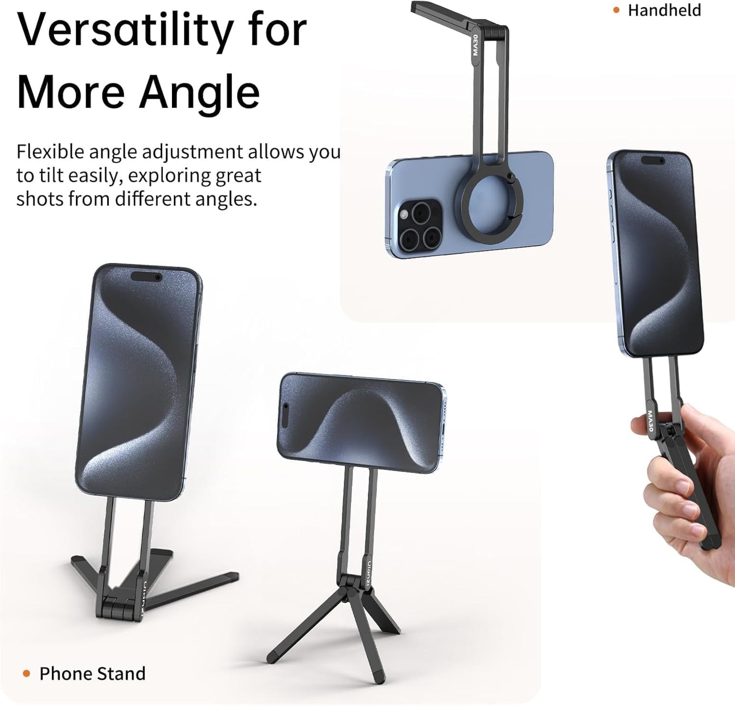Carabiner-Mounted Phone Tripod