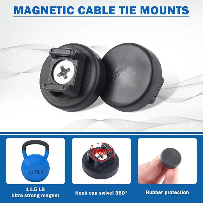 🔥Hot Sale 50% OFF - Magnetic Cable Zip Tie Mount Kit  (5PCS)