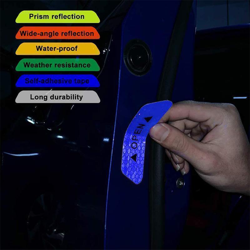 ✨CarSafety🚗Safety Essentials✨Car Anti-collision Reflective Warning Sticker (4 PCS)