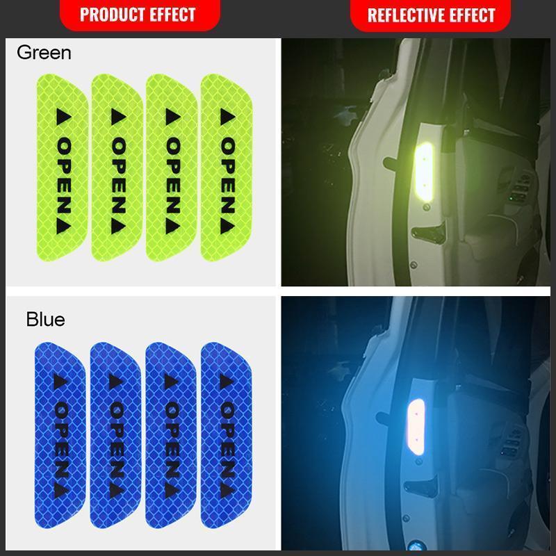 ✨CarSafety🚗Safety Essentials✨Car Anti-collision Reflective Warning Sticker (4 PCS)