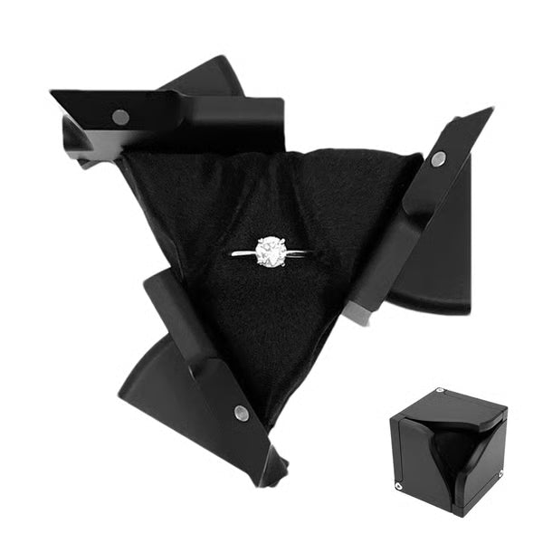 💖 Kinetic Energy Ring Box - Pop-up Mechanical Jewelry Holder 🎁 Perfect Holiday Gift for Women