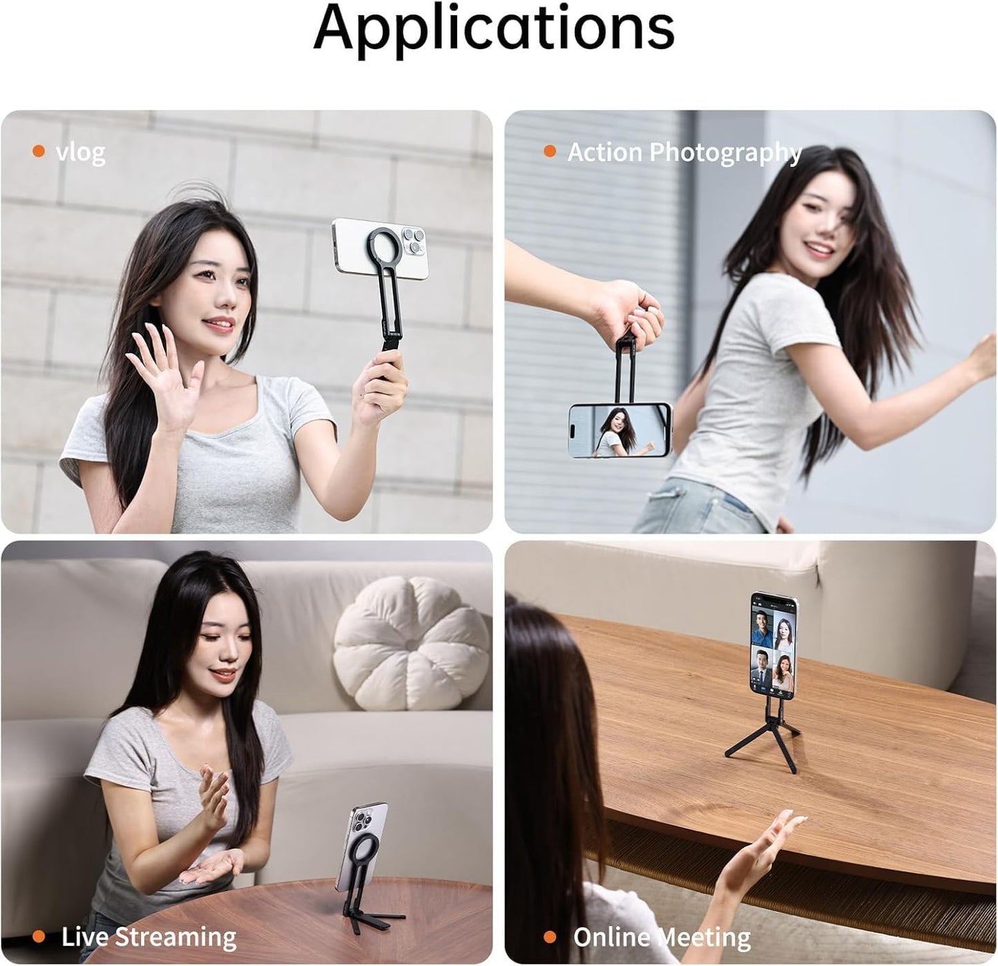Carabiner-Mounted Phone Tripod