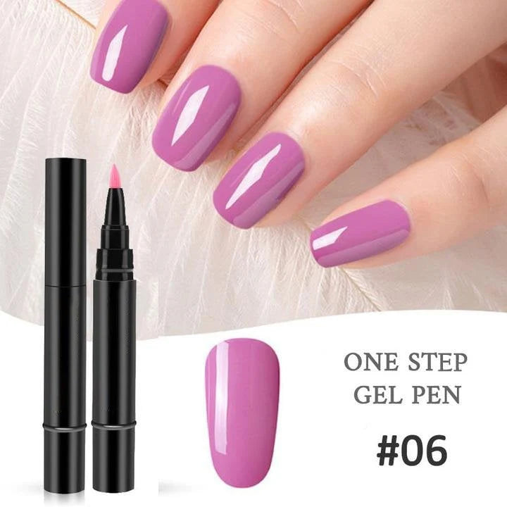 ✨One Step Gel Nail Pen | 3-in-1 No Topcoat UV Nail Polish | Long-Lasting DIY Manicure Pen with Precision Tip🎨