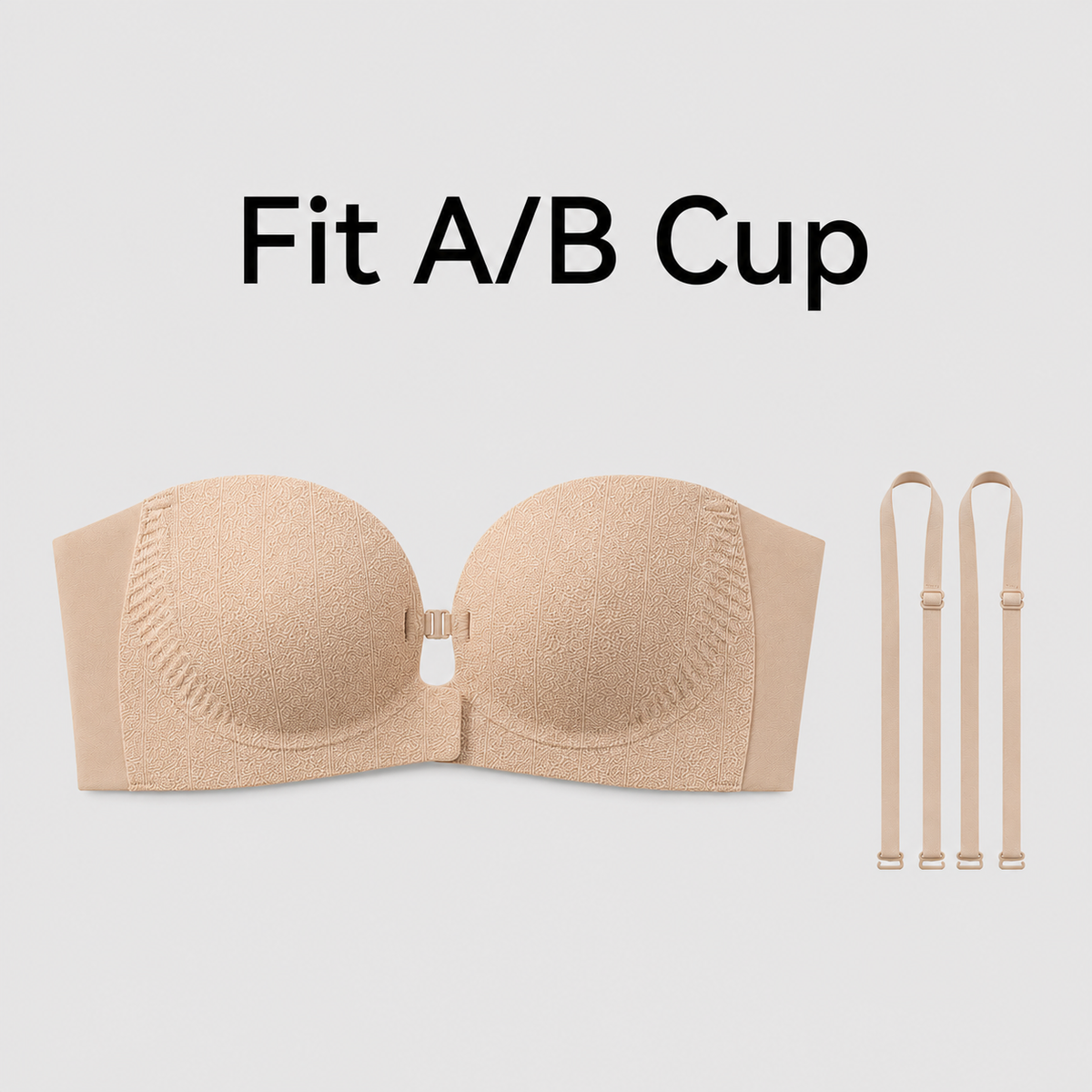 “I Finally Found a Bra That Disappears Under Everything I Wear” 💗-Strapless Front-Closure Push-Up Bra – Anti-Slip Grip