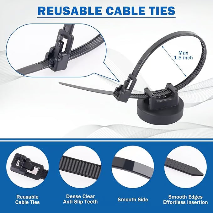 🔥Hot Sale 50% OFF - Magnetic Cable Zip Tie Mount Kit  (5PCS)